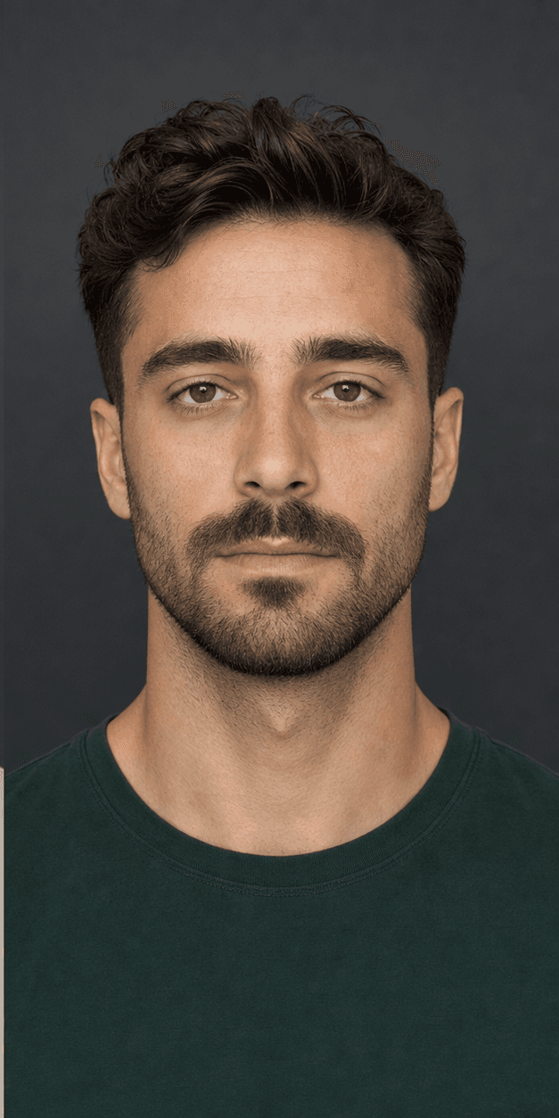 Après : coupe, barbe et couleur harmonisées